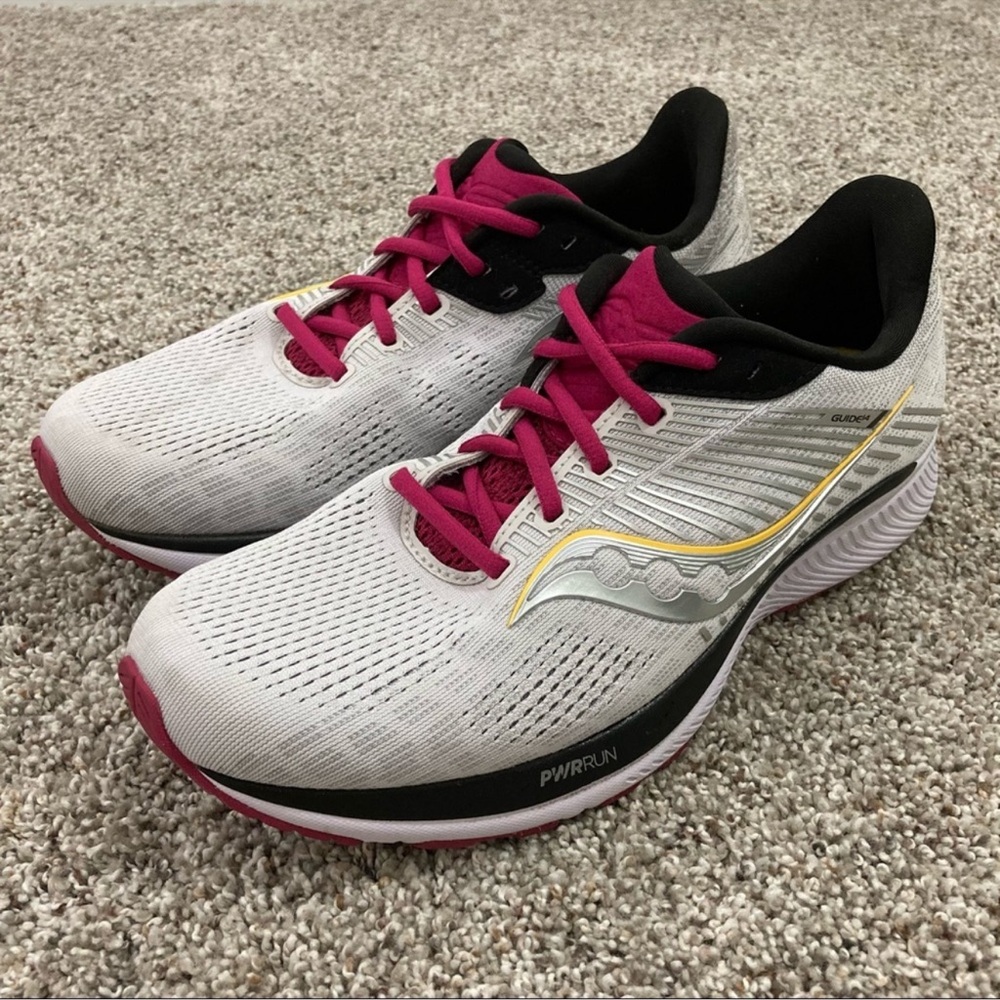 Saucony Guide 14 Alloy/Cherry size 9.5 wide NEW - Picture 11 of 11